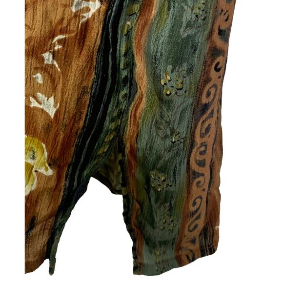 Vintage Rayon Sleeveless Button up Blouse, Size S - Picture 5 of 6